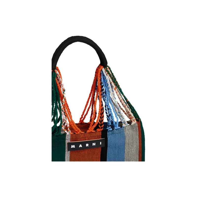 MARNI Fabric Hammock Bag Handbag Small Size Women's Orange-3