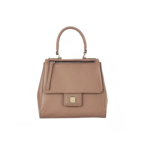 HONGU Cow Leather Handbag Medium Size Women's Tea Brown/Pitch Black