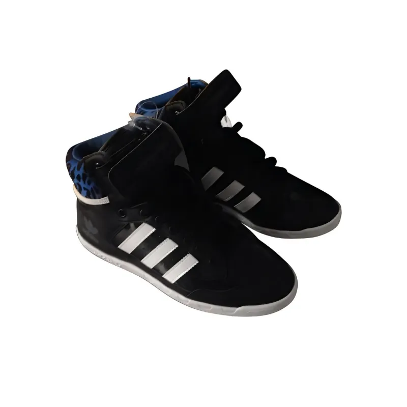 Adidas Originals Warm Slip-Resistant Cushioning Wear-Resistant High-Top Skateboard Shoes Women's Black-2