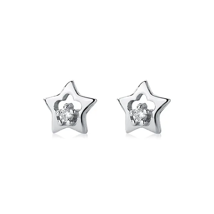 Brilliant Heart S990 Stud Earrings Women's-0