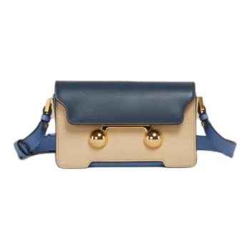 MARNI Trunkaroo Calfskin Handheld Shoulder Bag Mini Women's Blue