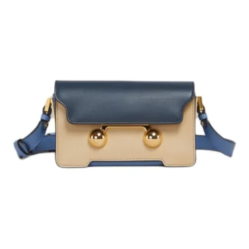MARNI Trunkaroo Calfskin Handheld Shoulder Bag Mini Women's Blue