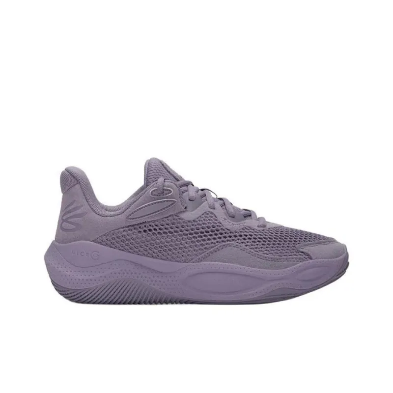 Under Armour Curry Splash 24 Anti Slip Wear Resistant Low Top Basketball Shoes Unisex Gray Purple-1