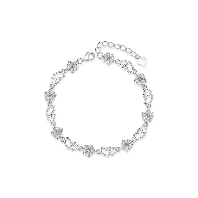 Hurry That Year S925 Silver Zircon Bracelets Women's-1