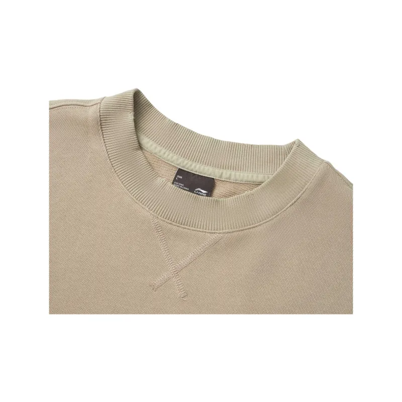 LiNing Sports Life Collection Sweatshirt Unisex Coffee Foam Umber-2