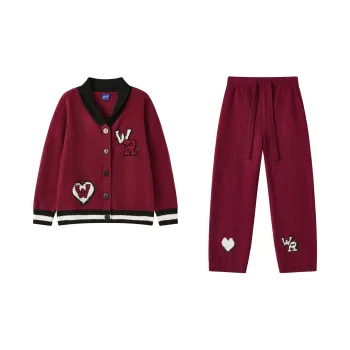 WILD ROOMS Winter Pajama Set Unisex Red