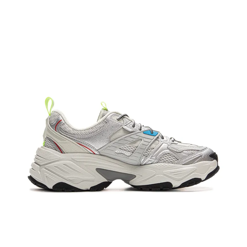 LiNing Red Sugar 2 Anti-Slip And Wear-Resistant Breathable Low-Top Casual Shoes Men's Silver Gray-1