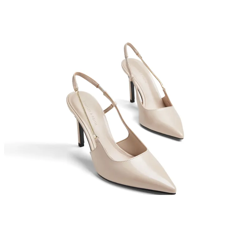 CHARLES&KEITH Small Ck Slim Heel High Heels 9.3cm Women's-6