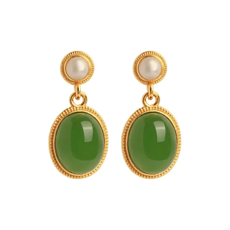 HENGTAIZHUBAO Earrings Jasper Women's-0