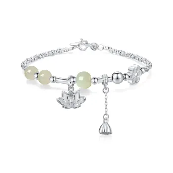 Emerald Dynasty Hetian Jade Bracelets White Jade/Pale Greenish White Jade Women's