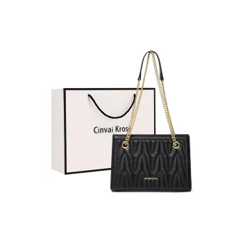 Simvay Clos Synthetic Leather Shoulder Bag Crossbody Bag Shoulder Bag Small Size Women's Black/Cream White