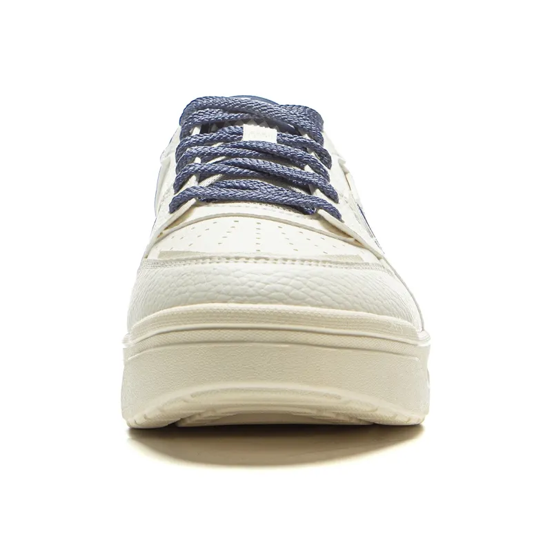 LiNing Anti Slip Wear Resistant Low Top Skateboard Shoes Men's White Blue-4