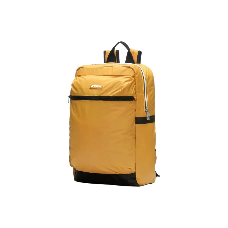 K WAY Nylon Backpack Regular Unisex Ginger Yellow-1