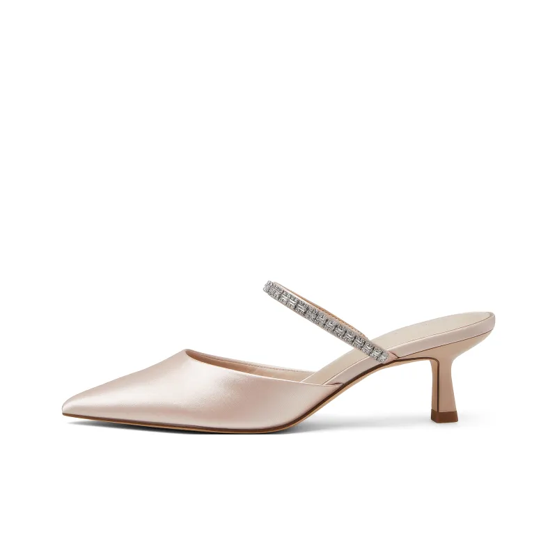 CHARLES&KEITH Composite Sole Closed Toe Slippers 6cm Women's-8