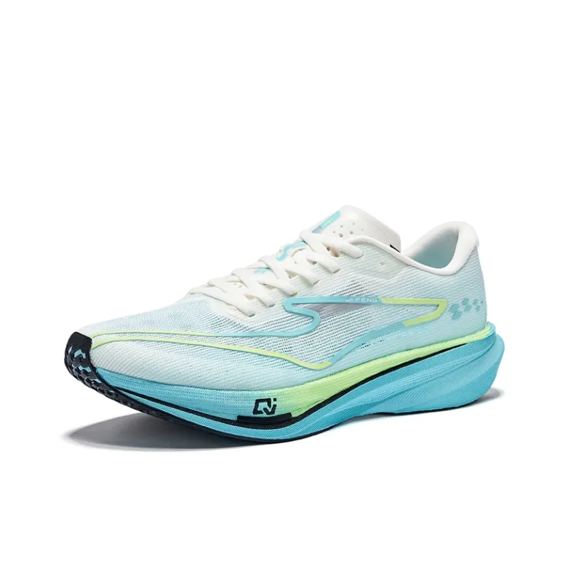 Erke Extreme Wind 3.0 Running Shoes Men Low Top Microcrystalline White Light Aqua Blue-2