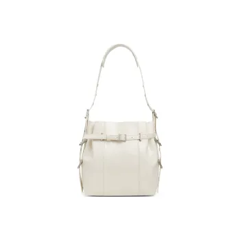 CHARLES&KEITH PU Crossbody Bag Medium Size Women's Noir Black/Cream Milk White/Silver