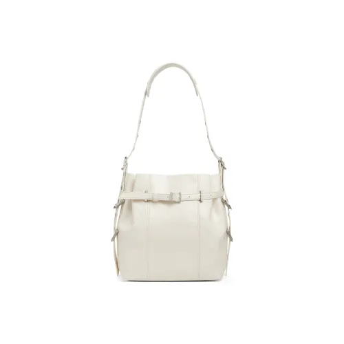 CHARLES&KEITH PU Crossbody Bag Medium Size Women's Noir Black/Cream Milk White/Silver