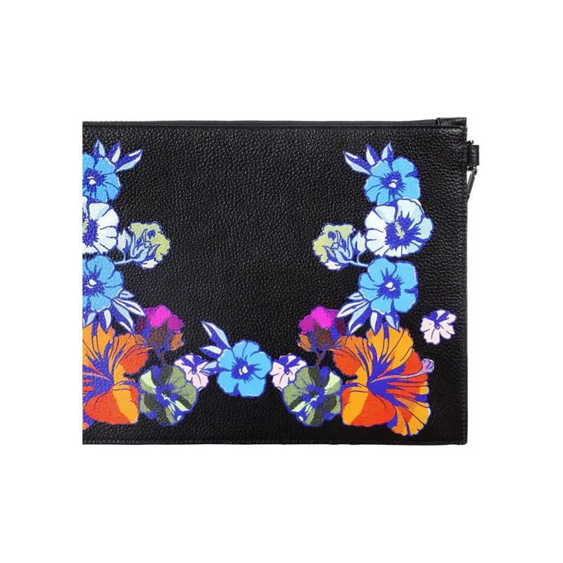 FANSIZHE Leather Clutch Men's Black-4