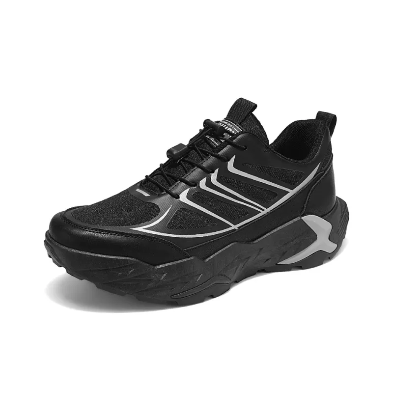 GNVA Trendy Flyknit Shoes Breathable Comfortable And Perfect For Travel Low Top Chunky Sneakers Men's-2