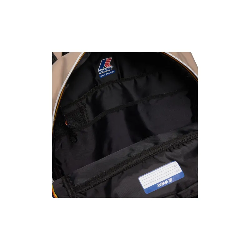 K-WAY Nylon Backpack Unisex Beige-2