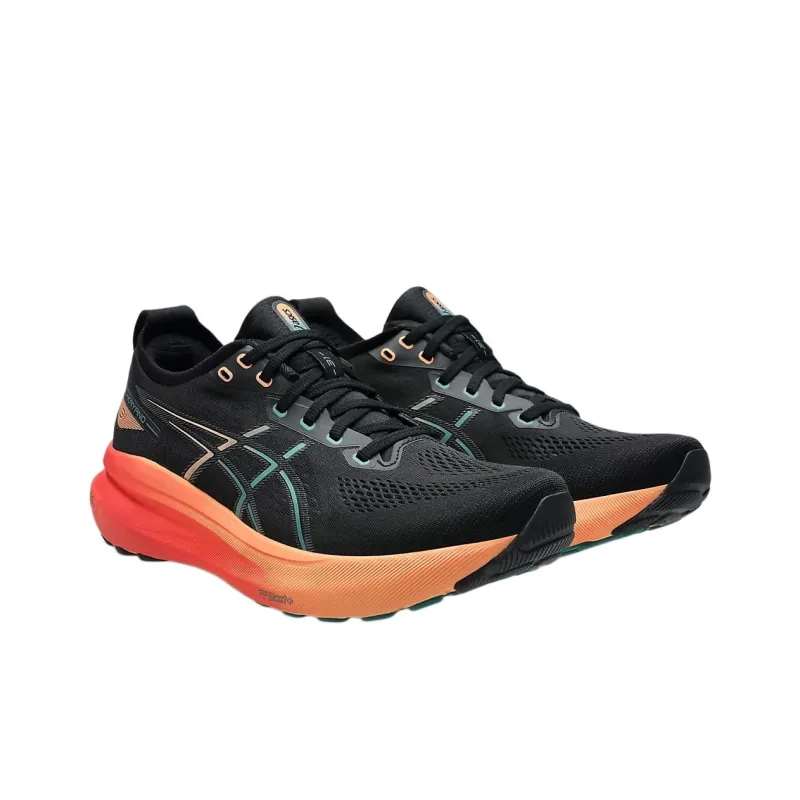 Asics Gel Kayano 31 Anti Slip Wear Resistant Low Top Running Shoes Men's Black Orange-2