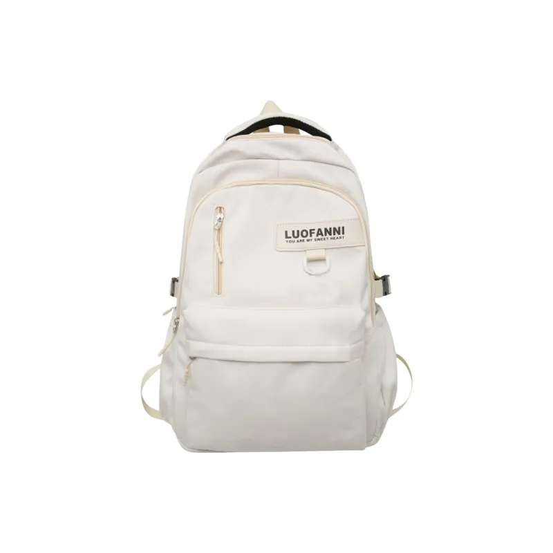 Tonlion Nylon Backpack Regular Unisex White/Black-5