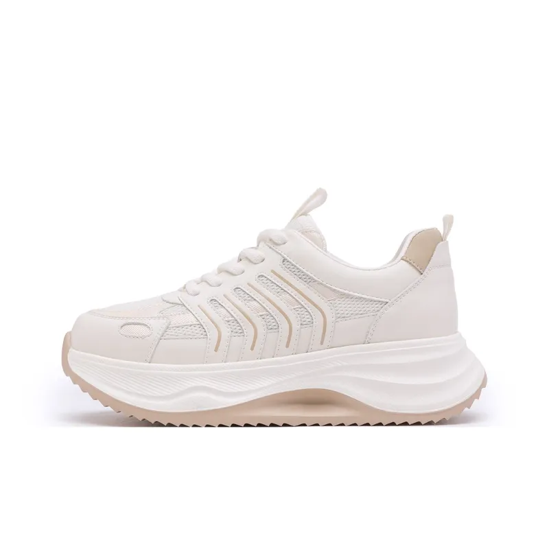 Ritai Abrasion Resistant Low Top Casual Shoes Women's Beige Apricot-0