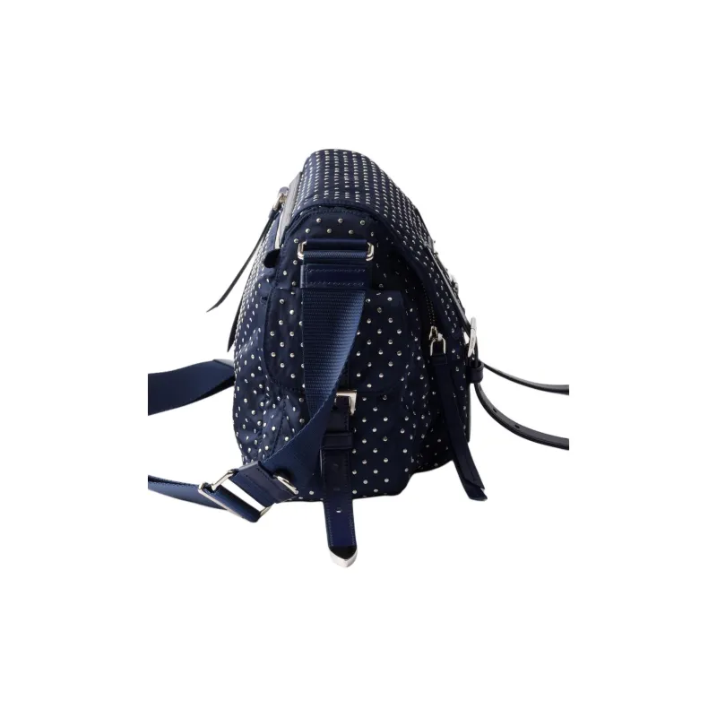PRADA Reclycle Polyamide Shoulder Bag Unisex Dark Blue-2