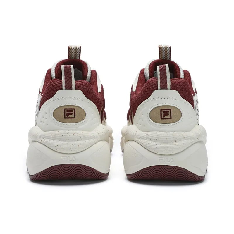 FILA PEASE Cushioning Wear-Resistant Low-Top Casual Shoes Women's White Red-3