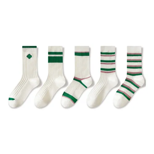 JIAZINI Mid Calf Socks Unisex Combo Set