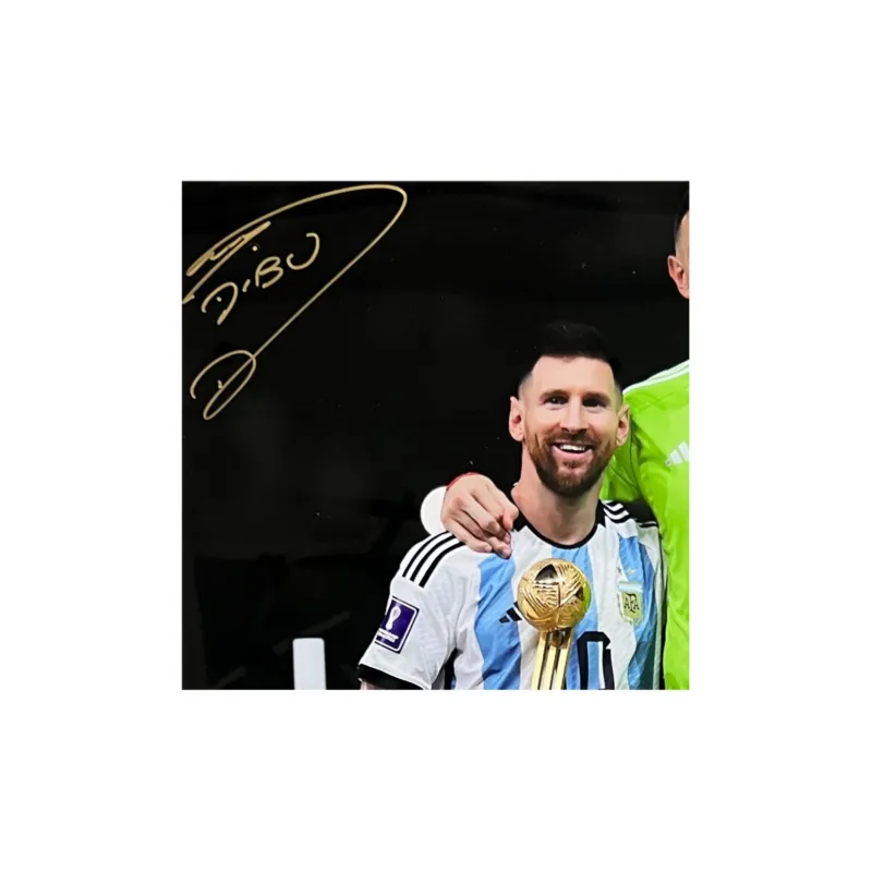 ICONS.com Emiliano Martínez Autographed Photos Includes Certification Certificate Outer Frame Size: 38.6x48.6cm-1