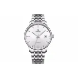 White Dial Steel Band Men's Watch
