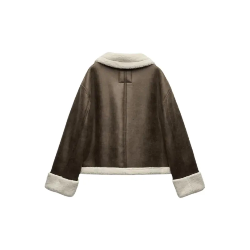 ZARA Jackets Coats Women's Khaki-1