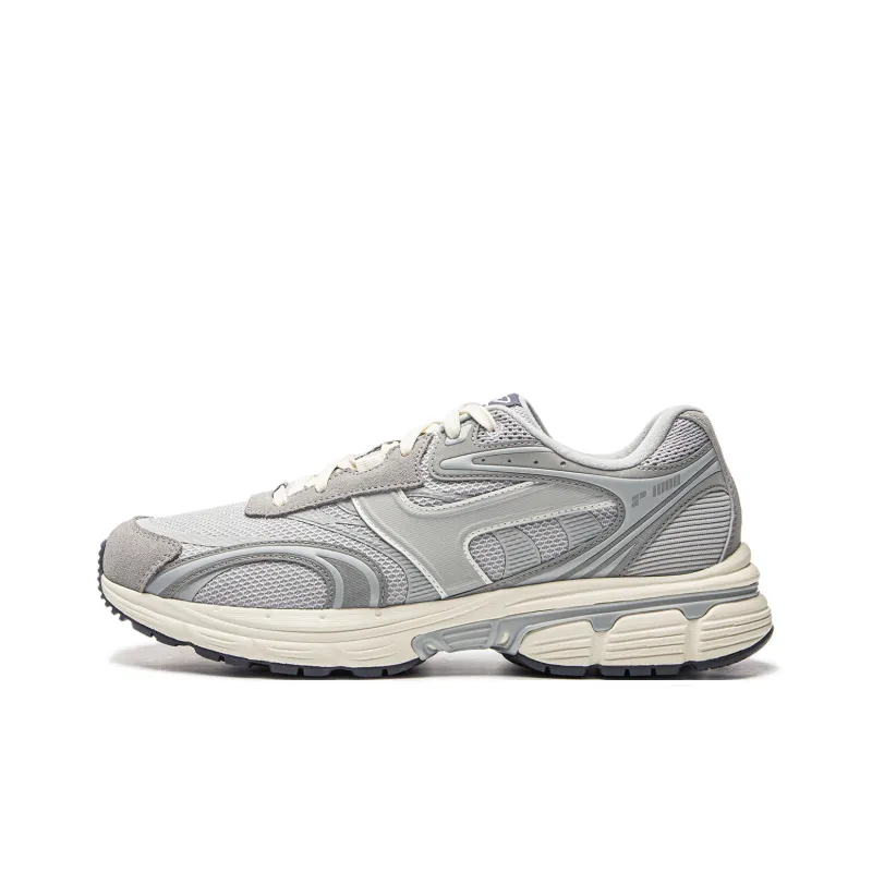 LiNing Pentium P1000 Anti Slip Wear Resistant Low Top Chunky Sneakers Men's Gray-0