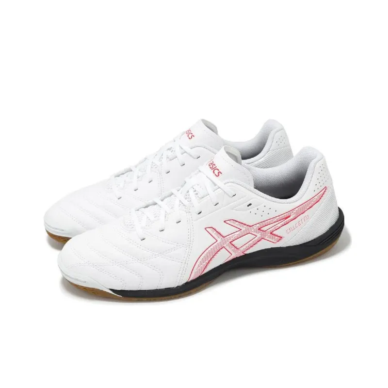 Asics Calcetto Anti Slip Wear Resistant Soccer Shoes Men's White 2E Width-2