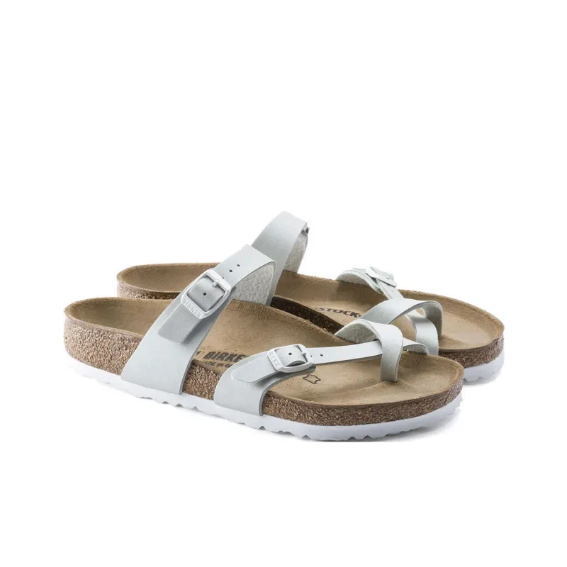 Birkenstock Mayari Odor-Resistant Flip Flops Unisex Light Gray Narrow Fit-2