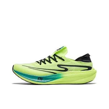 Erke Dust 3.0 Cushioning Rebound Low Top Running Shoes Men's Fluorescent Glossy Finish Green Jet Black