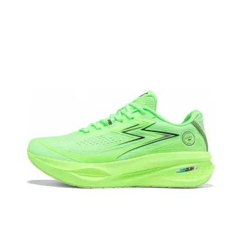 361° Cushioning Wear Resistant Low Top Casual Running Shoes Men's Fluorescent Glossy Finish Green
