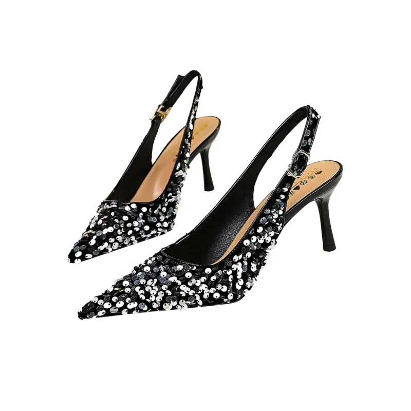 QITUMAUL Slim Heel High Heels 7.5cm Women's-5