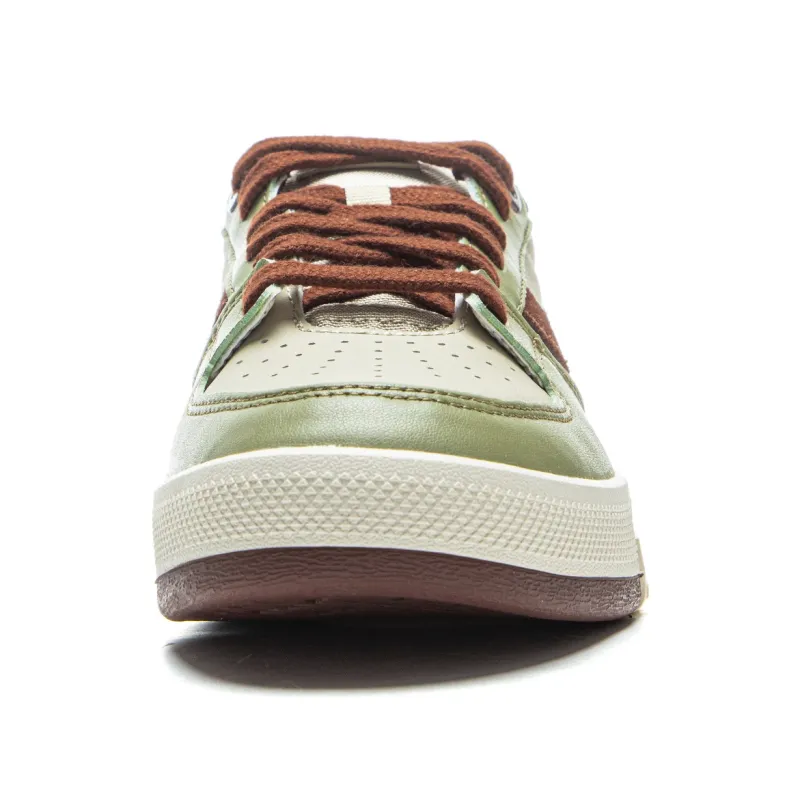 LiNing Slip-Resistant Cushioning Low-Top Skateboard Shoes Men's Greenish-brown-4