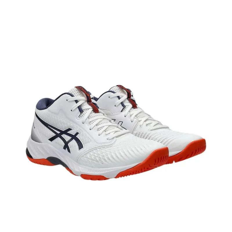 Asics Netburner Ballistic FF Anti Slip Wear Resistant Low Top Training Shoes Men's White-2