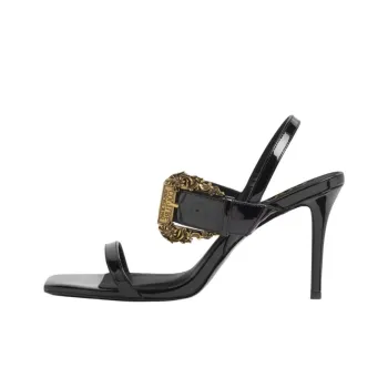 FANSIZHE BAROQUE One Strap Sandals 8.5cm Women's Black