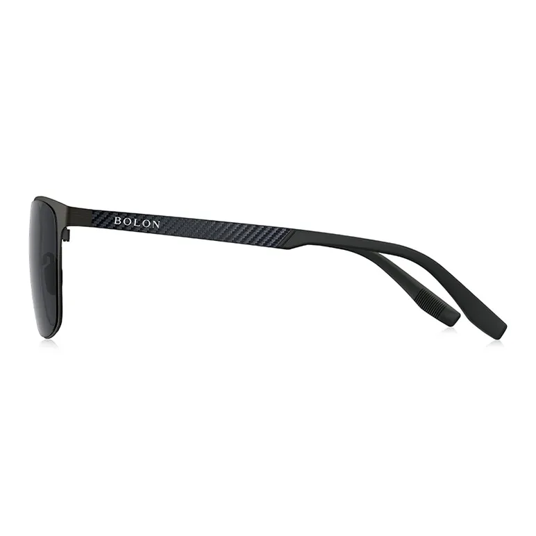 BOLON Stainless Steel Carbon Fiber Square Sunglasses Men's-4
