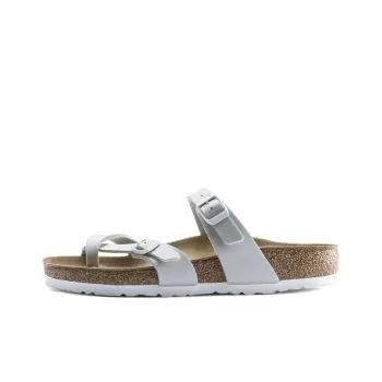 Birkenstock Mayari Odor-Resistant Flip Flops Unisex Light Gray Narrow Fit