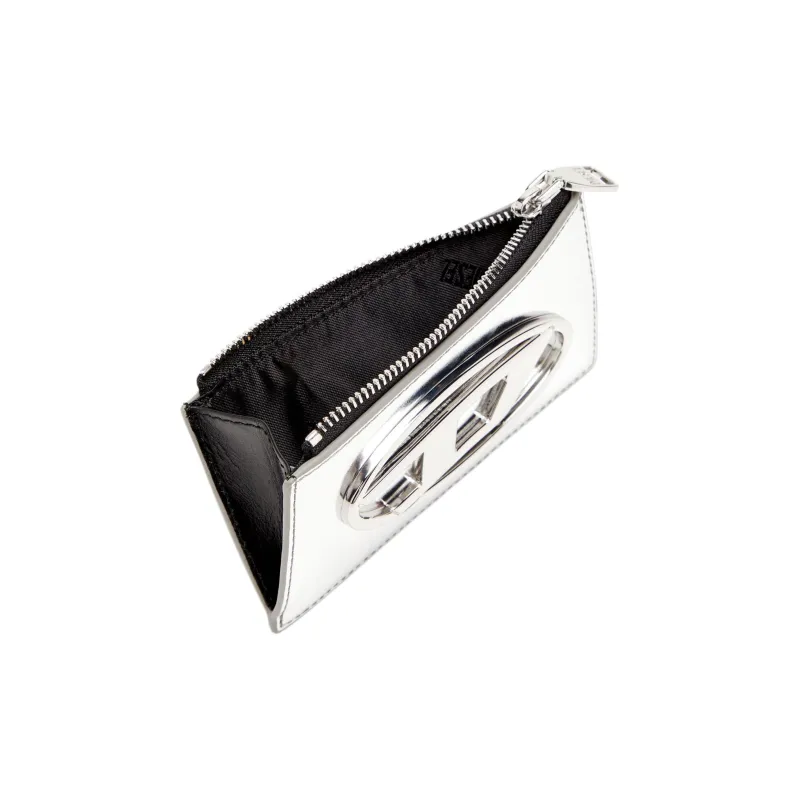 DIESEL Cow Leather Wallet Women's Silver-3