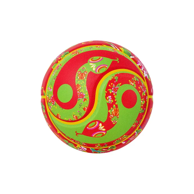 Kuangmi PU Basketball Red And Green Color Scheme Size 7 Ball Street Unisex-0