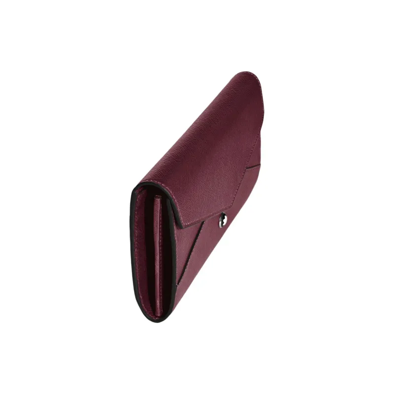 MONTBLANC MONTBLANC Grained Cow Leather Wallet Women's Bordeaux Red-1