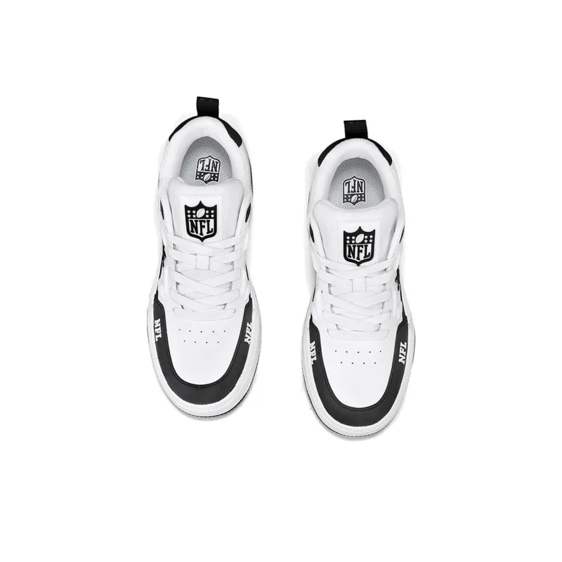 NFL New Orleans Saints Coverage Wear-Resistant Slip-Resistant Low-Top Skateboard Shoes Unisex White Black-3