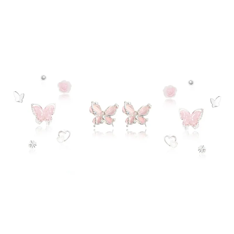 COPI Silver Needle Earrings Unisex-8