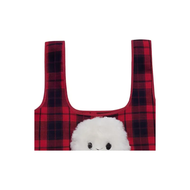 GOOD BAI Cotton And Polyester Blend Shopping Bags Women's Red Plaid-3